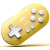 Langaton peliohjain 8BitDo Zero 2 keltainen — Bluetooth, kompakti taskukoko, RET00221