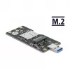Delock 63166 USB 3.0 Type-A M.2 Key B muunnin SIM-paikalla