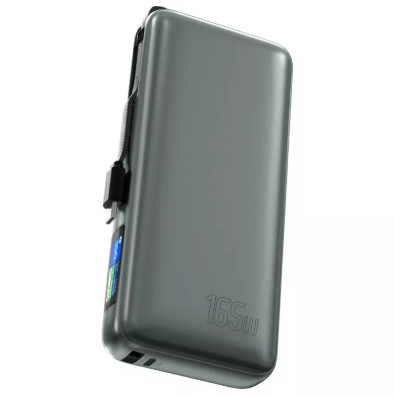 Powerbank 4smarts 541603 — Li-Ion 20000 mAh, USB-C + USB-A, 165W kokonaisteho, 5A, harmaa