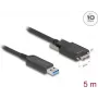 Aktiivinen optinen kaapeli DeLOCK 83211 USB Type-A-uros - Micro-B-uros 5 m 10 Gbit/s