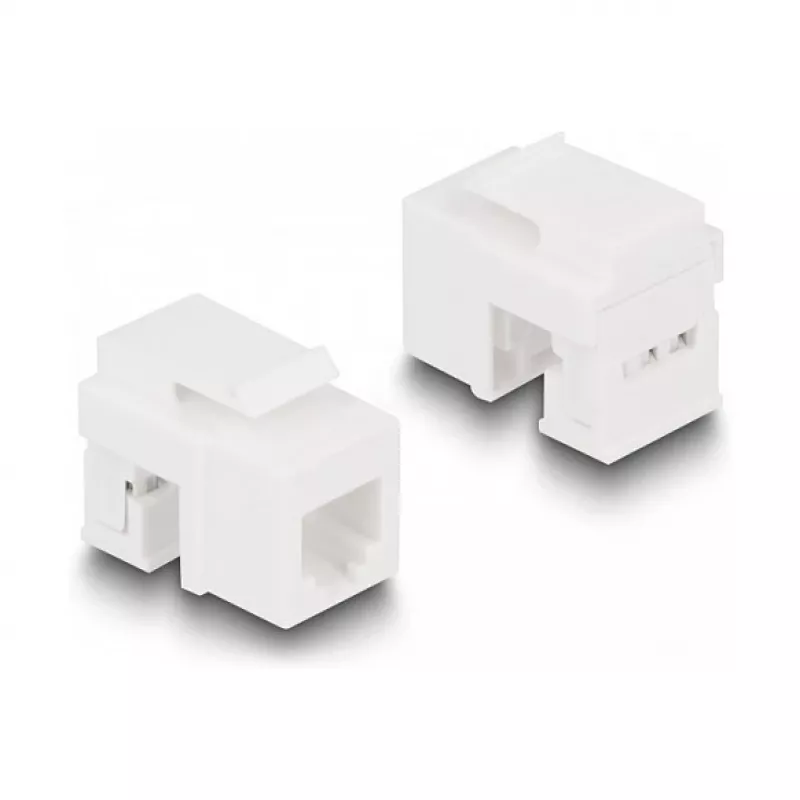 DeLOCK Keystone LSA -sarja RJ45 RJ11 Cat.6 musta klipsikiinnike