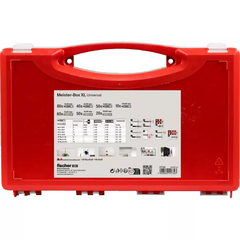 fischer 577159 Meister-Box XL tappien lajitelmarasia 290 kpl (577159)