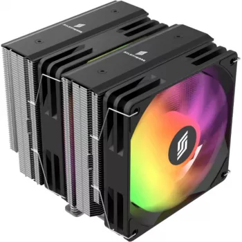 CPU-jäähdytin Silentware Titan RGB Dual-Tower 6 lämpöputkella ja 2×120 mm PWM A-RGB-tuulettimella