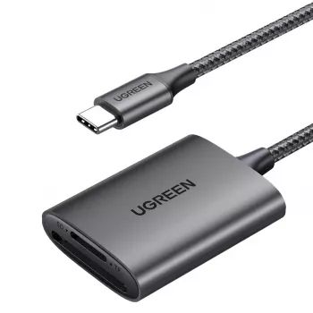 Kortinlukija UGREEN CM401 USB-C 5 Gb/s, alumiinikotelo, MMCmicro, USB 3.2 Gen 1 Type-C