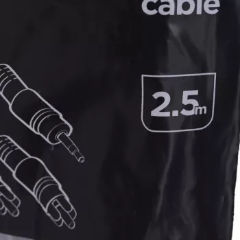 Gembird 2,5 m, 3,5 mm/2xRCA, M/M audiokaapeli musta, punainen, valkoinen