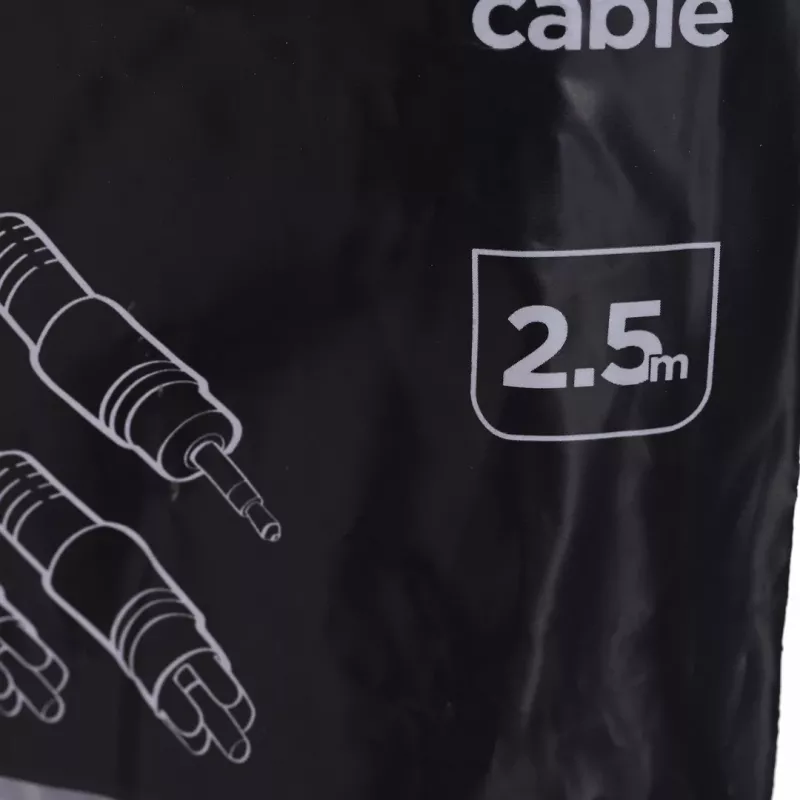 Gembird 2,5 m, 3,5 mm/2xRCA, M/M audiokaapeli musta, punainen, valkoinen