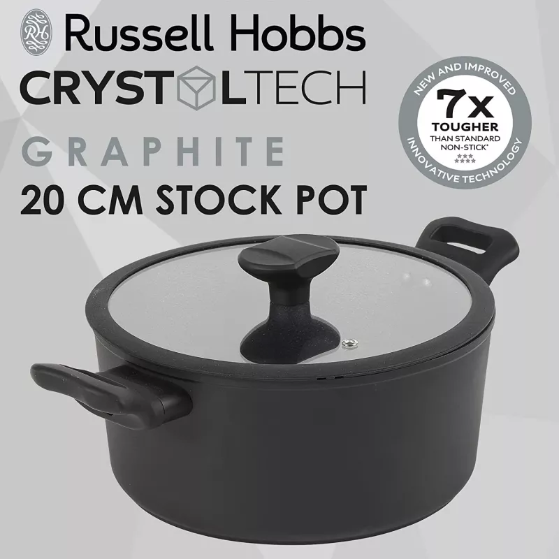 Lihapata Russell Hobbs RH01863EU7 20 cm Crystaltech keittoastia ruostumaton teräs lasikansi