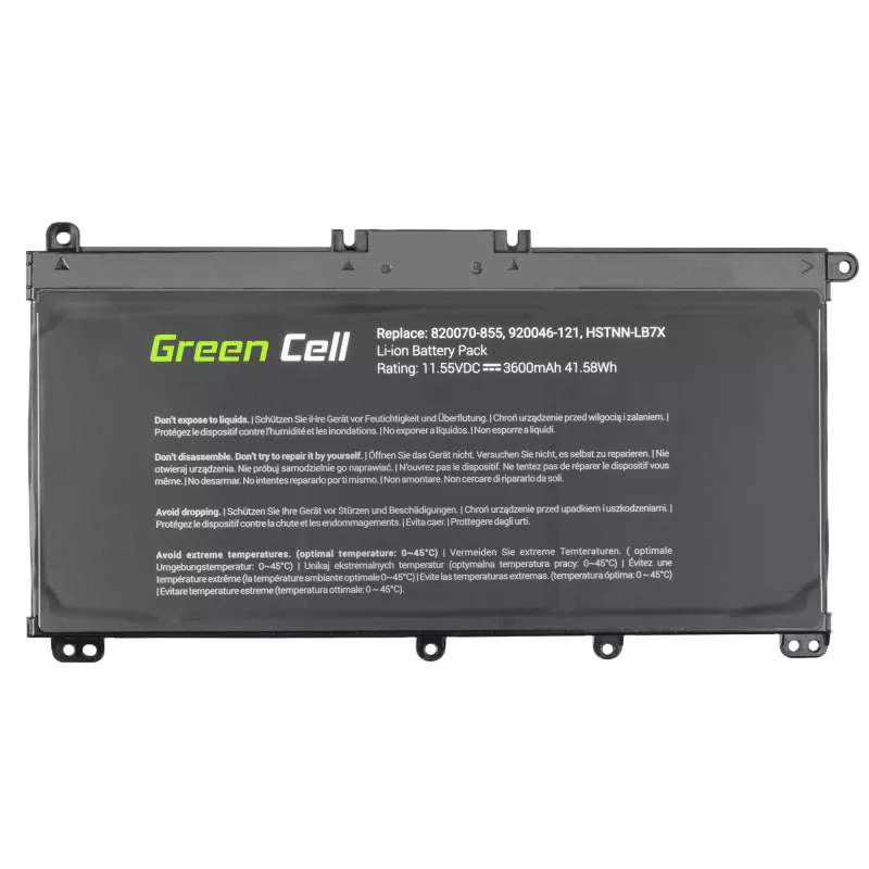 Akku Green Cell HP145 HP Pavilion (LiPo 3600 mAh, 11,55 V, musta)
