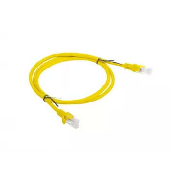 LANBERG RJ-45 Cat5e patch-kaapeli PCU5-10CC-0100-Y, 1 m, U/UTP, CCA-johdin, keltainen