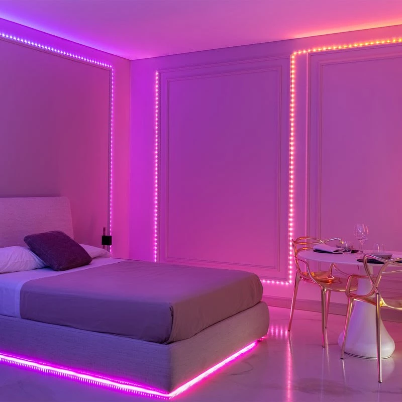 LED-valosarja Twinkly TWD200STP-TEU monivärinen sisänauha, 5 cm väli, IP20, läpinäkyvä kaapeli