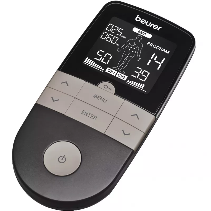 Elektrostimulaatio-TENS/EMS-laite Beurer EM 1 RELIEF+ (malli 60428) antrasiitti