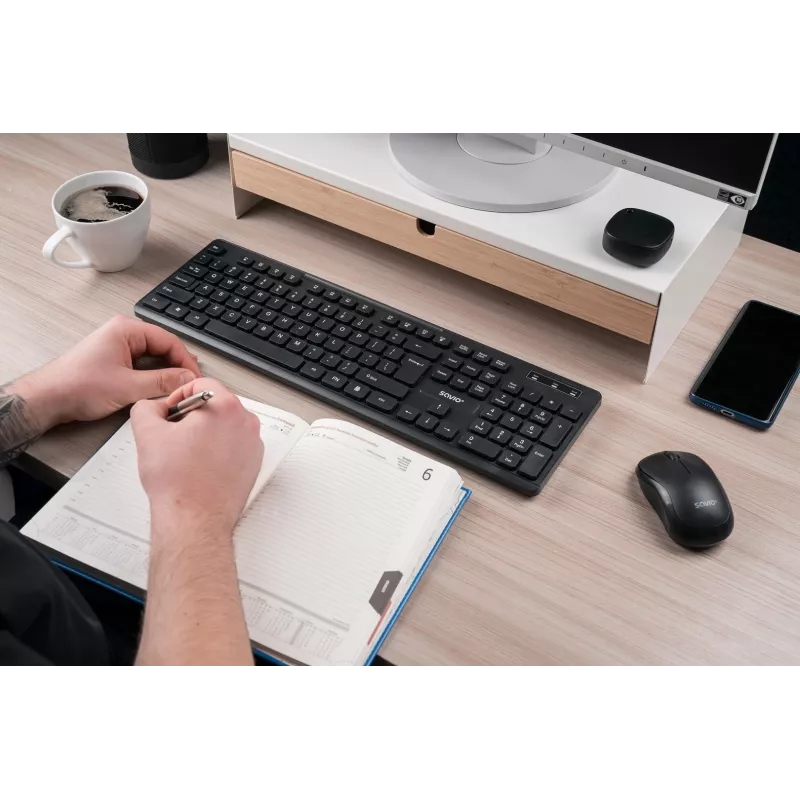 Savio KB-02 näppäimistö Home/Office USB QWERTY musta