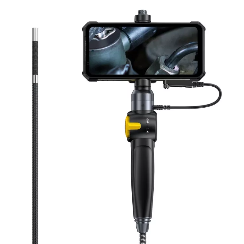Ulefone uSmart E03 UF-EC03 endoskooppikamera, 1280x720 HD, 180° kaksisuuntaisesti ohjattava anturi, 6 LED-valoa, IP67, 1 m puolijäykkä kaapeli