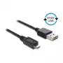 DELOCK kaapeli EASY-USB 2.0 Type-A uros > USB 2.0 Type Micro-B uros 50 cm musta