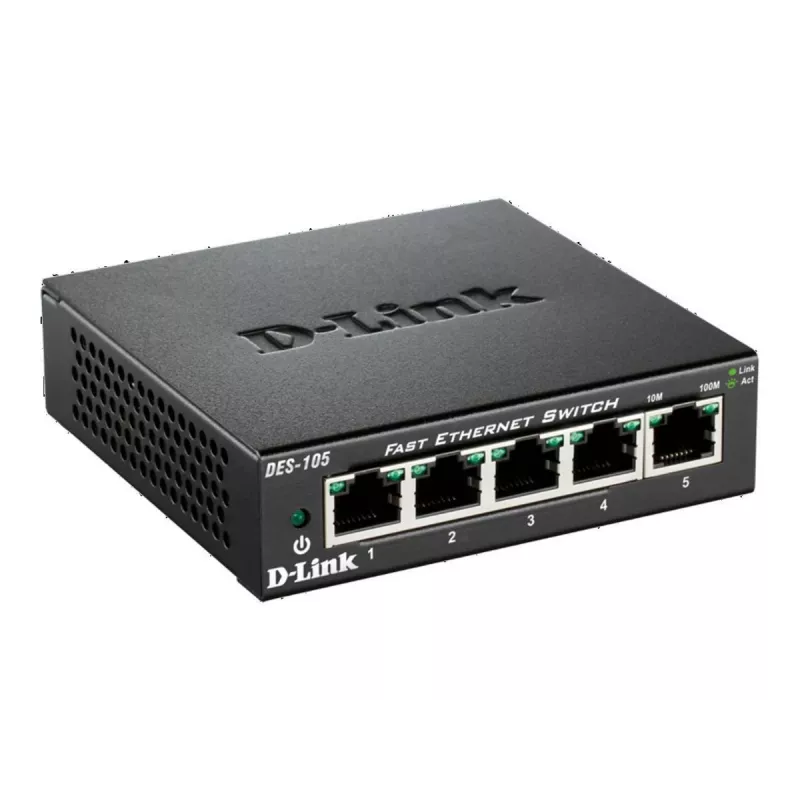D-Link DES-105 hallitsematon L2 musta