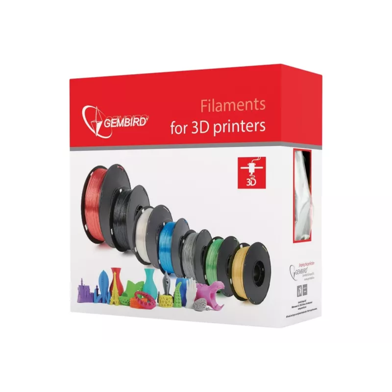 3D-tulostusmateriaali Gembird 3DP-PLA+1.75-02-R punainen 1 kg