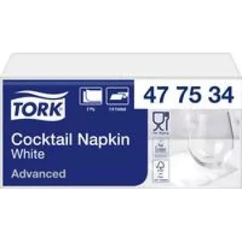 Paperiservetti Tork 477534 — 2400 arkkia, yksikerroksiset taitetut servetit