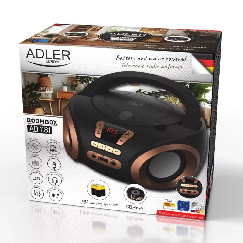 ADLER AD 1181bc - CD/MP3-soitin (Boombox)