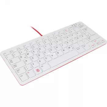 Johdollinen USB-näppäimistö Raspberry PI -näppäimistö DE RB-TASTA01W — USB-liitäntä, saksalainen asettelu