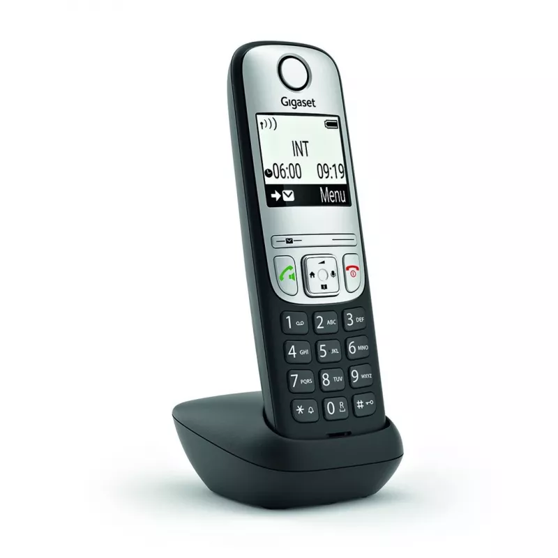 Gigaset A690HX analoginen/DECT-puhelin, soittajan tunnistus, musta, hopea