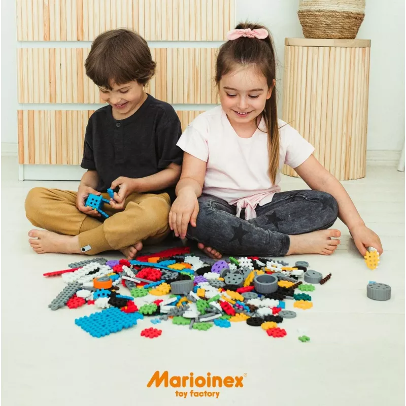 Rakennussarja Marioinex Mini Waffle Constructor – 141 osaa, monivärinen, yli 5-vuotiaille lapsille