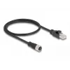 DeLOCK M12 sovitinkaapeli D-koodattu 4-napainen naaras - RJ45 uros 50 cm