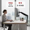 Maclean näyttöteline, kaasujousi, 17-32, 2-10kg, musta, MC-133