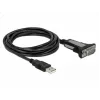 DELOCK sovitin USB 2.0 Type-A - 1 x sarjaportti RS-232 DB9, 3 m