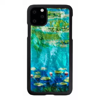 Puhelinkotelo iKins iPhone 11 Pro Max – lumpeenkukkadesign, musta
