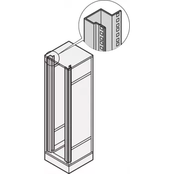 Schroff 19PANEL/SLIDE Mount 38U sinkki (2X) - 38 HE (22117356)
