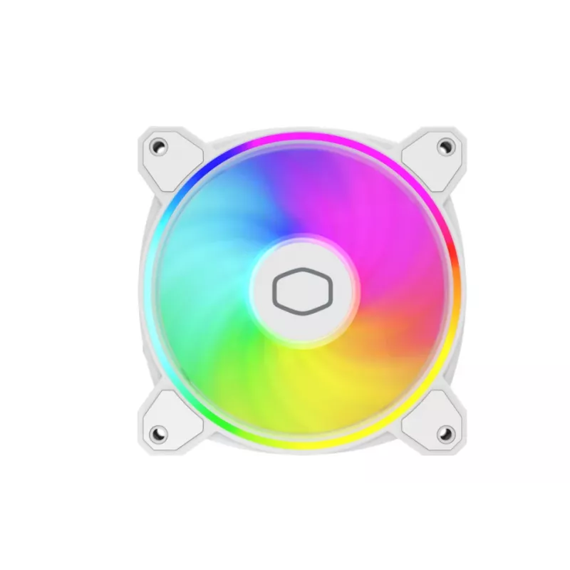 Cooler Master MasterFan MF120 Halo2 White Edition MFL-B2DW-21NP2-R2 120 mm ARGB-koteloviuhka, 27 dB, 51,88 CFM, valkoinen