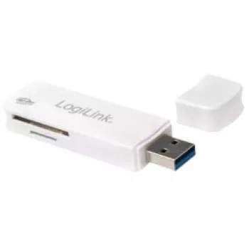 LogiLink CR0034A -kortinlukija, USB 3.2 Gen 1 (3.1 Gen 1), valkoinen