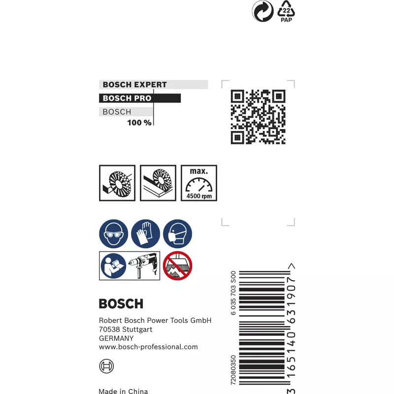 Bosch 2 608 622 110 teräsharja/tuppiharja 3 cm