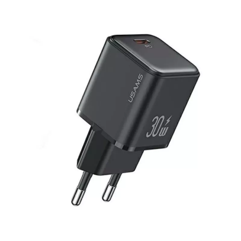 usams USB-C PD 3.0 laturi CC186TC01 30W pikalataus, musta