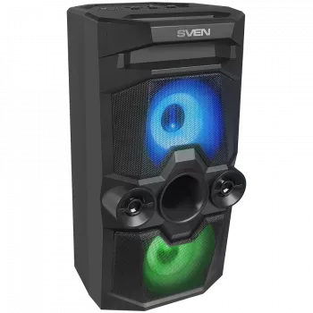 Kaiutin SVEN PS-650, musta (50W, TWS, Bluetooth, FM, USB, microSD, LED-näyttö, 4000mAh)