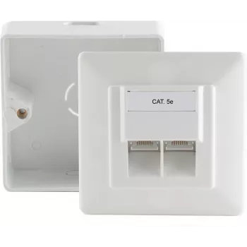 Verkkorasia RJ-45 valkoinen ShiverPeaks BS74251-SET