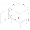 Yöpöytäsarja 2 kpl Cama Meble ISLA 44,5×40×59 cm musta matta MDF/lastulevy
