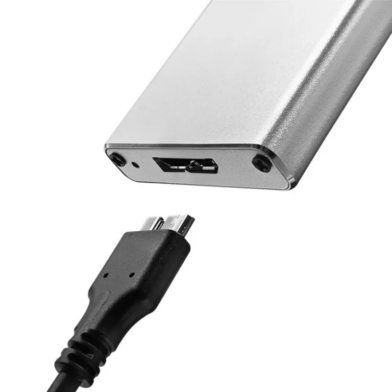 Alumiinikotelo QOLTEC 51833 M.2 SSD:lle, SATA – USB 3.0, tukee jopa 2 TB