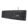 Näppäimistö Gembird KB-U-103-RU toimisto USB QWERTY englanti venäjä musta