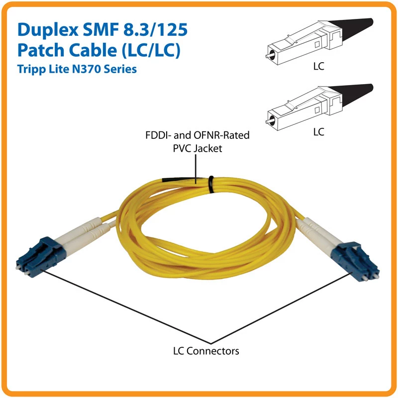 Tripp Lite N370-05M Duplex-Singlemode 9/125 kuitu-patchkaapeli (LC/LC) - 5 m (N370-05M)