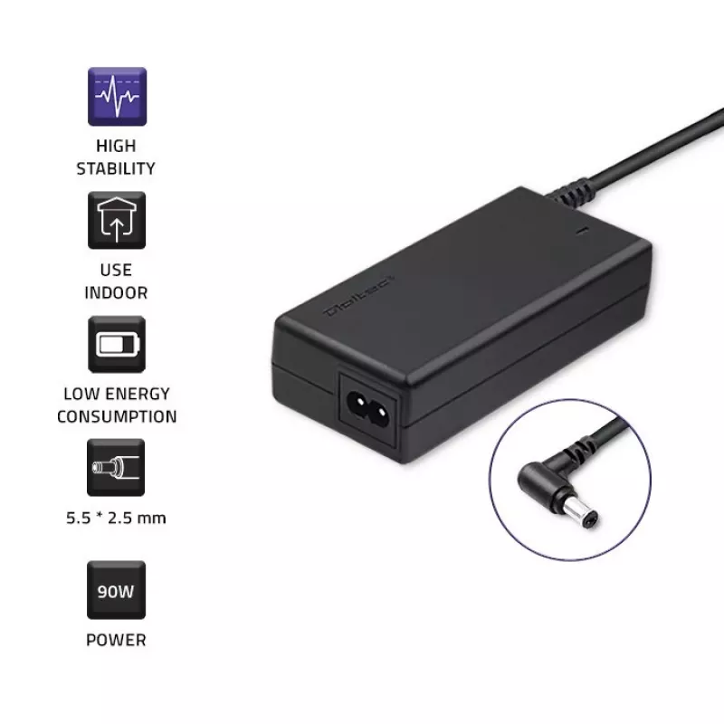 Qoltec 50076 90W virtalähde/muunnin sisäkäyttö musta