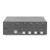 KVM-kytkin Digitus DS-12883 4 porttia Dual Display 4K HDMI USB