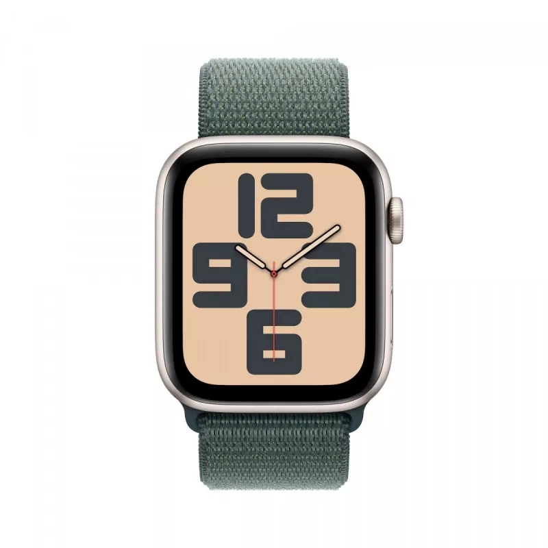 Watch SE GPS 44 mm Starlight-alumiinikotelo Lake Green Sport Loop -rannekkeella