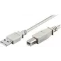 wentronic - USB-kaapeli - USB (uros) USB Type-B (uros) - 1,8 m - harmaa (68712)