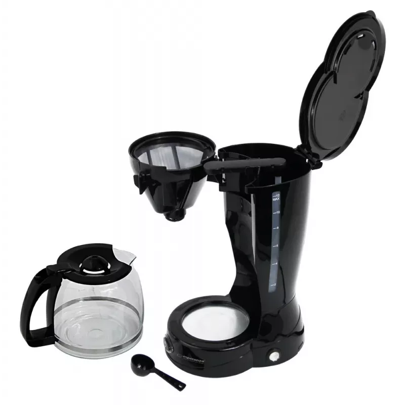Suodatinkahvinkeitin ESPERANZA EKC009, 1,5 l vesisäiliö, 800 W, pöytämalli, musta