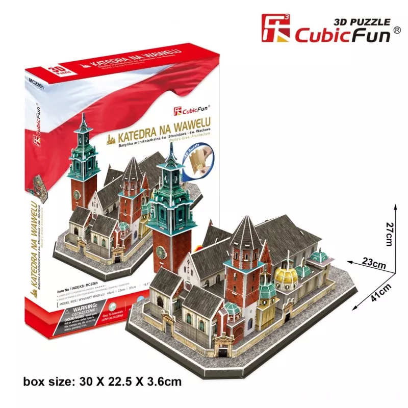 3D-palapeli cubicfun Wawelin katedraali – 101 osaa, rakennussarja