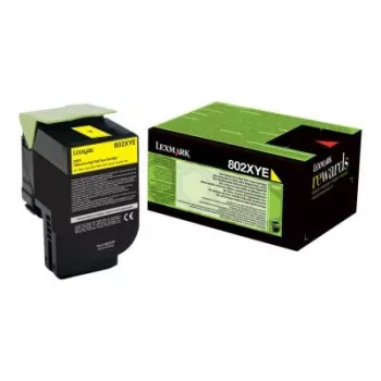 Värikasetti Lexmark Cartridge 802XYE keltainen 80C2XYE 3 000 sivua