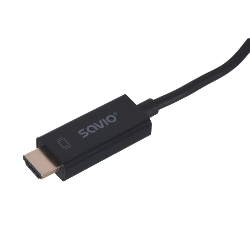 SAVIO videokaapeliadapteri DisplayPort - HDMI tyyppi A CL-56, 1,5 m, musta