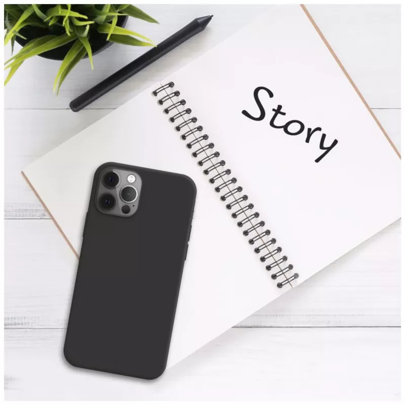 Fixed STORY takakansi Xiaomi Redmi 15 4G/5G, kumipintainen musta suojakotelo