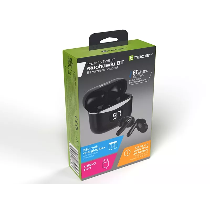 Kuulokkeet Tracer 47215 T5 TWS BT musta